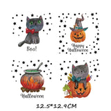 Popxstar Halloween Demon Eyes Patch Clothing Thermoadhesive Patches on Clothes Pumpkin Bat Iron-on Transfers Punk Stickers for T-shirts