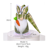 Popxstar Carrot Rabbit Faceless Dwarf Elf Doll Bunny Ester Party Westeren Happy Easter Decor For Home Kids Easter Rabbit Toy Gifts Favor