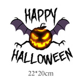 Popxstar Halloween Demon Eyes Patch Clothing Thermoadhesive Patches on Clothes Pumpkin Bat Iron-on Transfers Punk Stickers for T-shirts