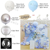 Popxstar Matte Metal Balloon Balloon Garland Arch Kit Birthday Party Decor Silver Latex Baby Shower Wedding Balloons Decoration Supplies