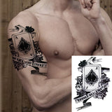 Popxstar teenagers over knee tattoo men small men's tattoos Waterproof Temporary Tattoo Stickers Tribal Totem Fake Tatto Flash Tatoo Body art Back Leg Arm belly big size for Women Men girl