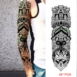 Popxstar Teenagers over Knee Tattoo Men Small Men's Tattoos Waterproof Temporary Tattoo Sticker Anubis Ancient Egypt Dog Roma Clock Eye Full Arm Fake Tatto Flash Tatoo Sleeve for Men Women