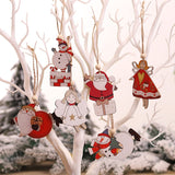 Popxstar Christmas Decorations for Home Snowman Wooden Ornaments Navidad Xmas Tree Decor Natural Wooden Crafts New Year Hanging Gift