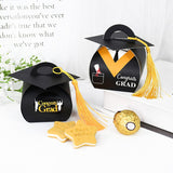 Popxstar 6/12pcs Doctor Hat Cap Candy Box Graduation Gift Packaging Boxes for Congratulations Congrats Grad Party Favors Decorations