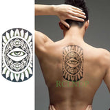 Popxstar teenagers over knee tattoo men small men's tattoos Waterproof Temporary Tattoo Stickers Tribal Totem Fake Tatto Flash Tatoo Body art Back Leg Arm belly big size for Women Men girl