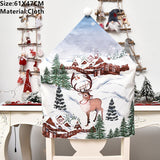 Popxstar New Year Christmas Grid Chair Cover Noel Santa Christmas Decorations for Home Navidad Xmas Ornament Dinner Table Decor