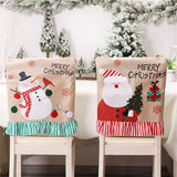 Popxstar Christmas Santa Claus Chair Cover Merry Christmas Decorations for Home Navidad Xmas Decor Gifts Happy New Year