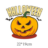 Popxstar Halloween Demon Eyes Patch Clothing Thermoadhesive Patches on Clothes Pumpkin Bat Iron-on Transfers Punk Stickers for T-shirts