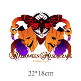 Popxstar Halloween Demon Eyes Patch Clothing Thermoadhesive Patches on Clothes Pumpkin Bat Iron-on Transfers Punk Stickers for T-shirts