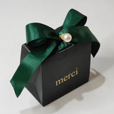 Popxstar Small Boxes Gifts Merci Gift Box Party Baby Shower Birthday Paper Chocolate Pink Boxes for Packaging Wedding Favors for Guests