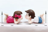 Popxstar 2pcs Valentines Day Gift for Girlfriend Boyfriend Lovers Couple Kiss Resin Doll Wedding Gifts for Guests Bridesmaids Gifts