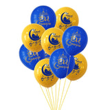 Popxstar Elegant Blue Eid Banner Happy Eid Mubarak Islamic Muslim Party Decor Ramadan Kareem Eid AL Adha Decor For Home