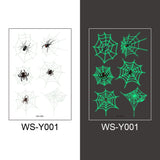 Popxstar Halloween Tattoo for Children Glowing Dark Taty Waterproof Fake Luminous Tattoo Stickers Body Art Cartoon Tattoo 105*60 Mm