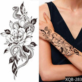 Popxstar 1pc Flower Daffodil Bouquet Women Geisha Waterproof Temporary Tattoos Stickers Body Back Art Sexy Colorful Washable Holiness