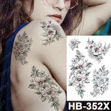 Popxstar Waterproof Temporary Tattoo Sticker I Love You Flash Tattoos Lip Print Butterfly Flowers Body Art Arm Fake Sleeve Tatoo Women
