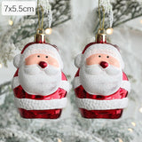 Popxstar 2pcs Christmas Tree Ornaments Santa Claus Snowman Hanging Pendant Christmas Decoration for Home New Year Xmas Navidad Noel