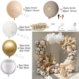 Popxstar Sand White Wedding Decor Balloon Garland Arch Kit Happy Birthday Party Metal Gold Silver Latex Baby Shower Decoration Balloons