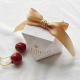 Popxstar Gift Box Pink/Bule/Marble Diamond Shape Baby Shower Birthday Party Packaging Candy Boxes Wedding Favors Decoration for Guests