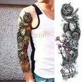 Popxstar Teenagers over Knee Tattoo Men Small Men's Tattoos Waterproof Temporary Tattoo Sticker Anubis Ancient Egypt Dog Roma Clock Eye Full Arm Fake Tatto Flash Tatoo Sleeve for Men Women