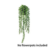 Popxstar Artificial Eucalyptus Rattan Fake Hanging Plant Potted Green Plant Suitable Mandala Vine for Wall Room Home Interior Shelf Decor
