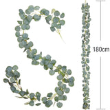 Popxstar Artificial Eucalyptus Leaves Vines Eucalyptus Garland 6' Long Faux Silk RATTAN for Wedding Backdrop Arch Home Room Garden Decor