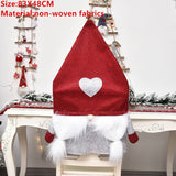 Popxstar Christmas Santa Claus Chair Cover Merry Christmas Decorations for Home Navidad Xmas Decor Gifts Happy New Year