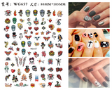 Popxstar Nail Art Stickers Accessories Halloween Nails Art Manicure Back Glue Decal Decorations Stickers for Nails Tips Beauty Sticker