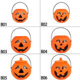 Popxstar 1/3pcs Halloween Pumpkin Bucket Portable Plastic Candy Basket Trick Or Treat Kids Gift Packaging Halloween Party Decor Supplies