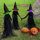 Popxstar 1-3Pcs Halloween Decorations Outdoor Large Light Up Screaming Witches Party Garden Glowing Witch Head Scary Ghost Decor Props