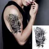 Popxstar teenagers over knee tattoo men small men's tattoos Waterproof Temporary Tattoo Stickers Tribal Totem Fake Tatto Flash Tatoo Body art Back Leg Arm belly big size for Women Men girl