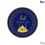 Popxstar Elegant Blue Eid Banner Happy Eid Mubarak Islamic Muslim Party Decor Ramadan Kareem Eid AL Adha Decor For Home