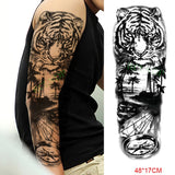 Popxstar Teenagers over Knee Tattoo Men Small Men's Tattoos Waterproof Temporary Tattoo Sticker Anubis Ancient Egypt Dog Roma Clock Eye Full Arm Fake Tatto Flash Tatoo Sleeve for Men Women