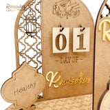 Popxstar  Wooden Eid Murbark DIY Calendar Ornaments Happy Ramadan Kareem Islamic Muslim Party Decoration Ramadan Eid AL Adha Decor Home