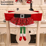 Popxstar Christmas Santa Claus Chair Cover Merry Christmas Decorations for Home Navidad Xmas Decor Gifts Happy New Year