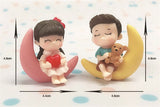 Popxstar 2pcs Valentines Day Gift for Girlfriend Boyfriend Lovers Couple Kiss Resin Doll Wedding Gifts for Guests Bridesmaids Gifts