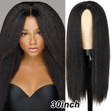 Popxstar Synthetic wig Afro Bob Wig Yaki Straight High Temperature Fiber Hair Yaki Straight Curly Hair Medium Long Holiday Hair Wome