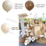 Popxstar Sand White Boho Wedding Balloon Garland Arch Kit Kids Birthday Party Metal Gold Silver Grey Latex Baby Shower Ballons Decoration