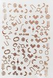 Popxstar 3D Nail Art Sticker Decoration Shadow Moon DIY Sticker Decals Tips Manicure Design Constellation Stars Adhesive Sticker for Nail