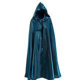 Popxstar Halloween Party Cosplay Woman Men Adult Long Hero Witchcraft Witchcraft Robe Hood Cloak Cosplay Satin Red Medieval Cloak