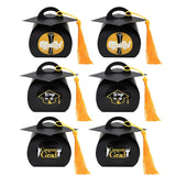 Popxstar 6/12pcs Doctor Hat Cap Candy Box Graduation Gift Packaging Boxes for Congratulations Congrats Grad Party Favors Decorations