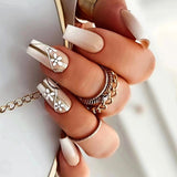 Popxstar 24Pcs Press On Nails Wearable Fake Nails Pink Gradient Glitter Butterfly Rhinestones False Nail Full Cover Acrylic Nail Tips