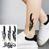 Popxstar teenagers over knee tattoo men small men's tattoos Waterproof Temporary Tattoo Stickers Tribal Totem Fake Tatto Flash Tatoo Body art Back Leg Arm belly big size for Women Men girl