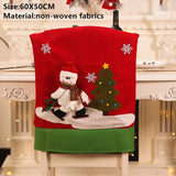 Popxstar Christmas Santa Claus Chair Cover Merry Christmas Decorations for Home Navidad Xmas Decor Gifts Happy New Year