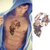 Popxstar teenagers over knee tattoo men small men's tattoos Waterproof Temporary Tattoo Stickers Tribal Totem Fake Tatto Flash Tatoo Body art Back Leg Arm belly big size for Women Men girl