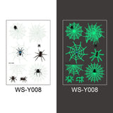 Popxstar Halloween Tattoo for Children Glowing Dark Taty Waterproof Fake Luminous Tattoo Stickers Body Art Cartoon Tattoo 105*60 Mm
