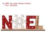 Popxstar Christmas Decorations for Home Snowman Wooden Ornaments Navidad Xmas Tree Decor Natural Wooden Crafts New Year Hanging Gift