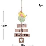 Popxstar 1pc Easter Wooden Hanging Ornament Bird House Pendant for Spring Easter Home Door Decorations Kids Party DIY Crafts Supplies