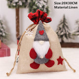 Popxstar Santa Claus Christmas Tree Gift Bags Merry Christmas Candy Gift Bag Christmas Decorations for Home Navidad New Year