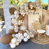 Popxstar Sand White Boho Wedding Balloon Garland Arch Kit Kids Birthday Party Metal Gold Silver Grey Latex Baby Shower Ballons Decoration