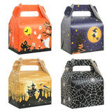 4Pcs Halloween Candy Gift Box Cookie Snack Cake Packaging Boxes Bag Halloween Party Decoration Supplies Trick or Treat Kids Gift